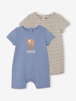 -Lot de 2 combi-shorts naissance