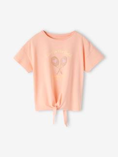 -Tee-shirt sport motif raquettes glitter fille