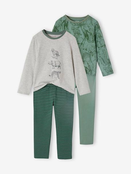 Garçon-Lot de 2 pyjamas "jungle" garçon