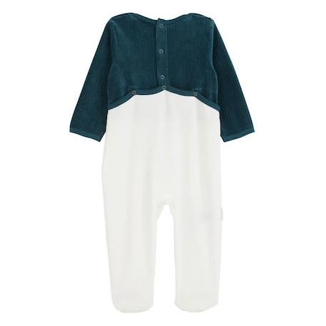 Pyjama bébé en velours Borneo BLANC 2 - vertbaudet enfant 