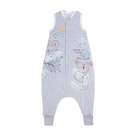 Turbulette d'hiver en velours avec pieds retroussables Nuage GRIS 1 - vertbaudet enfant 