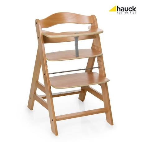 HAUCK Chaise Haute en Bois pour bébé Évolutive Alpha + / Natural BEIGE 2 - vertbaudet enfant 