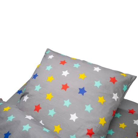 BLEU CALIN Rechange Caradou® Stars Parure de Lit Enfant en Coton 3 pièces: Couchage Tout-en-un sans Couette - 90x190cm GRIS 3 - vertbaudet enfant 