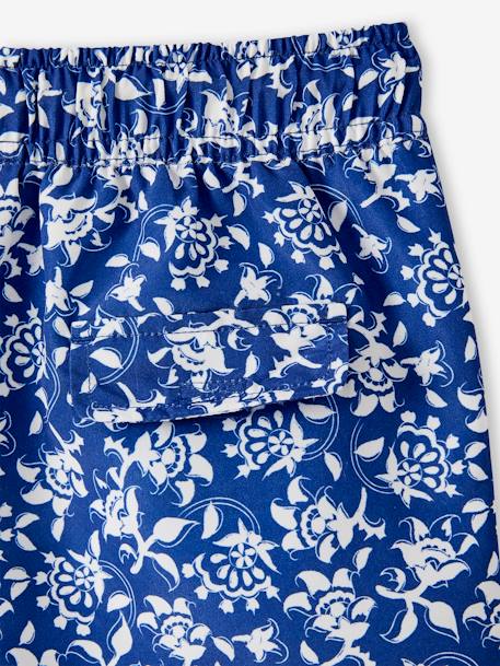 Short de bain imprimé fleurs garçon collection Team Famille bleu imprimé 7 - vertbaudet enfant 