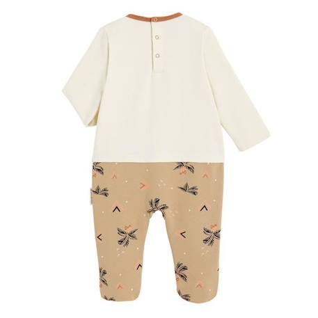 Pyjama bébé en molleton contenant du coton bio Bogota BLANC 2 - vertbaudet enfant 