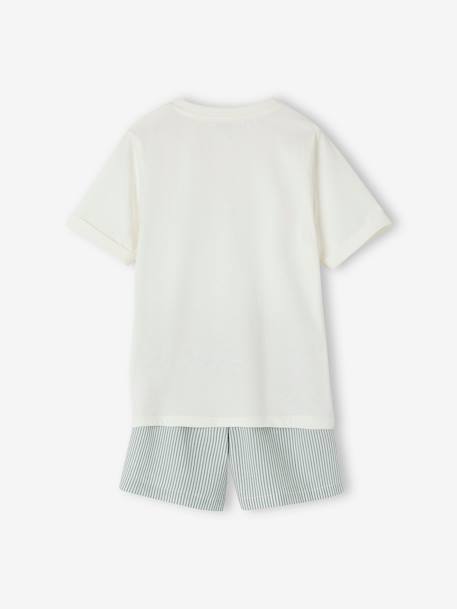 Pyjashort bi-matière garçon personnalisable écru 7 - vertbaudet enfant 