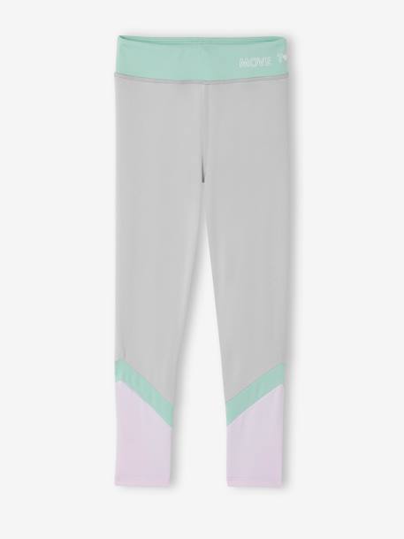 Fille-Vêtements de sport-Legging sport à bandes fille matière technique