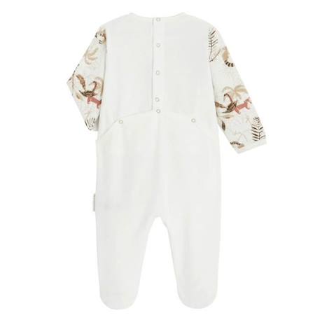 Pyjama bébé en velours contenant du coton bio Acapulco BEIGE 1 - vertbaudet enfant 