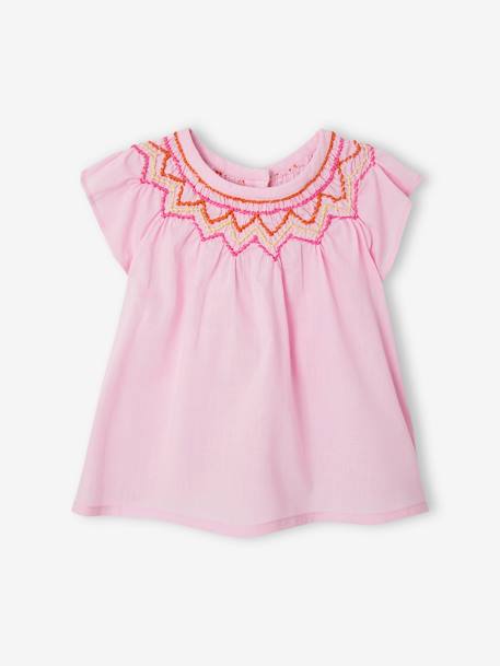 Ensemble blouse, short et bandeau bébé rose 4 - vertbaudet enfant 