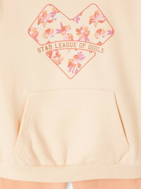 Ensemble de sport sweat motif coeur et legging technique fille écru+pêche 5 - vertbaudet enfant 