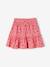 Jupe short motifs fleurs fille écru+rose bonbon 4 - vertbaudet enfant 