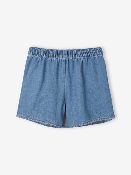 Jupe-short en denim léger fille stone 3 - vertbaudet enfant 