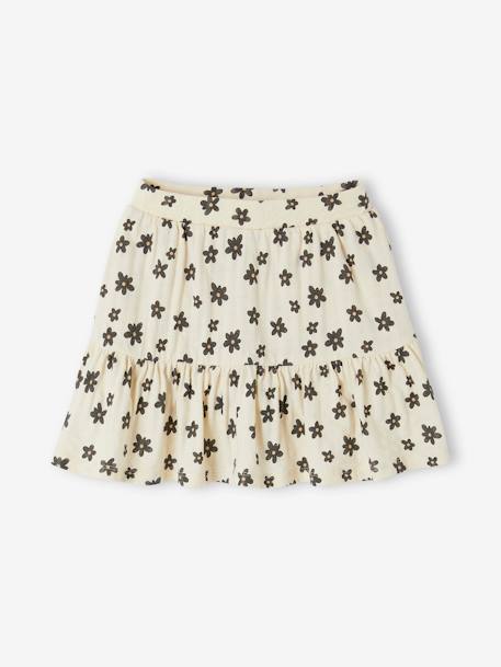 Fille-Jupe short motifs fleurs fille