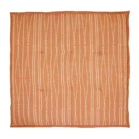 Tapis de repos bébé - NEPO TERRACOTTA - pur coton imprimé à la main ORANGE 1 - vertbaudet enfant 