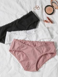 Vêtements de grossesse-Lingerie-Culotte, shorty-Pack de 2 shorties en coton bio ENVIE DE FRAISE