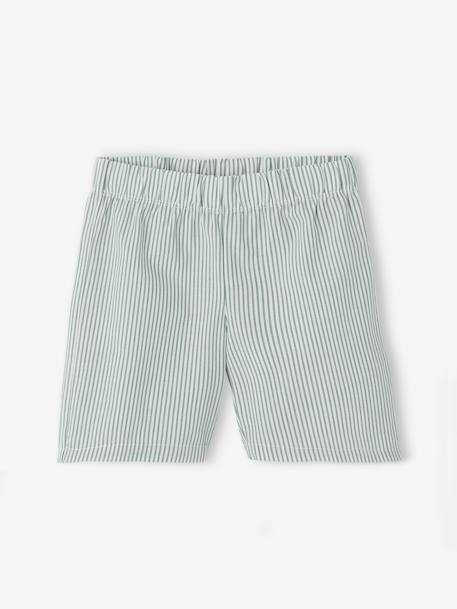 Pyjashort bi-matière garçon personnalisable écru 3 - vertbaudet enfant 