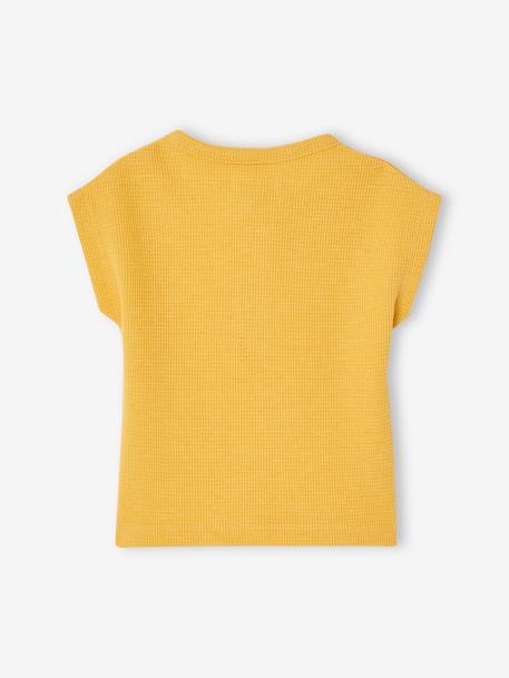 T-shirt tunisien bébé nid d’abeille jaune 3 - vertbaudet enfant 