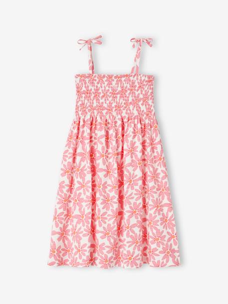 Robe smockée à bretelles fille mandarine+rose 5 - vertbaudet enfant 