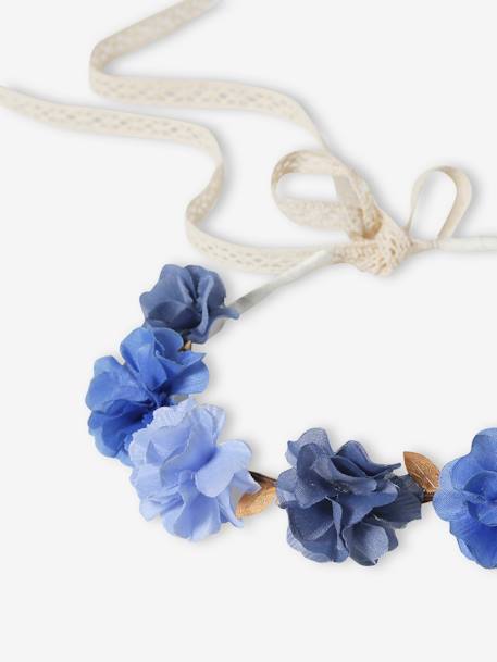 Couronne de fleurs nude et dorée fille bleu 5 - vertbaudet enfant 