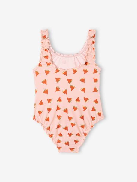 Maillot de bain 1 pièce imprimé pastèques fille rose imprimé 2 - vertbaudet enfant 