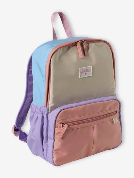 Sac à dos style rétro colorblock fille lilas 1 - vertbaudet enfant 