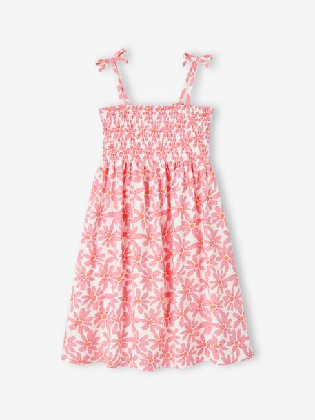 Robe smockée à bretelles fille mandarine+rose 4 - vertbaudet enfant 