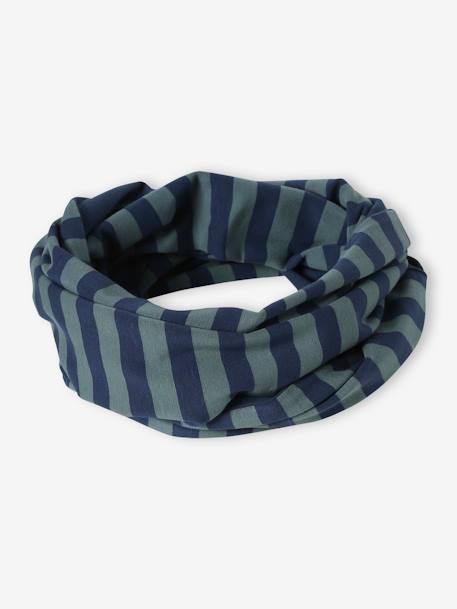 Snood réversible garçon imprimé rock/chiné cappuccino+marine 5 - vertbaudet enfant 