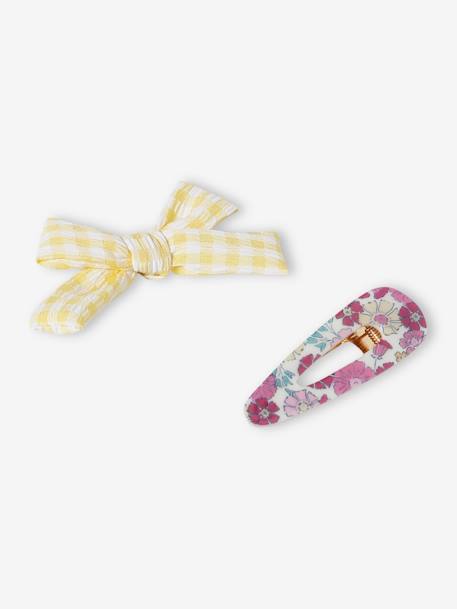 Lot de 2 barrettes fille coeurs rose 1 - vertbaudet enfant 