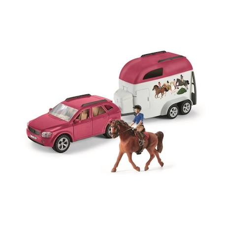 Voiture avec remorque pour chevaux, Coffret schleich avec 1 cheval schleich inclus, coffret figurines pour enfants de 5 ans, ROSE 2 - vertbaudet enfant 