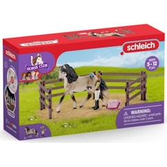 Kit de soin pour chevaux andaloux, coffret schleich avec 9 éléments dont 1 cheval schleich inclus, coffret figurines pour enfants  - vertbaudet enfant