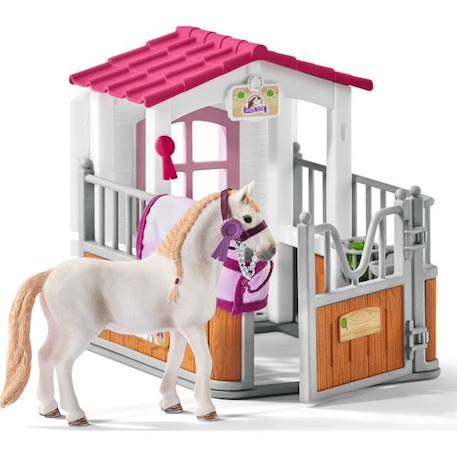 Box avec jument Lusitanienne, coffret schleich avec 12 éléments dont 1 cheval schleich inclus, coffret figurines pour enfants dès 5 BLANC 5 - vertbaudet enfant 