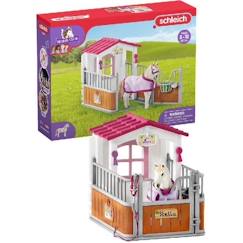 Jouet-Jeux d'imagination-Figurines, mini mondes, héros et animaux-Box avec jument Lusitanienne, coffret schleich avec 12 éléments dont 1 cheval schleich inclus, coffret figurines pour enfants dès 5