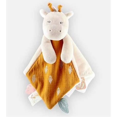 Doudou girafe en peluche Veloudoux® - NOUKIE'S - Tiga - Bébé - Mixte - Intérieur BEIGE 1 - vertbaudet enfant 