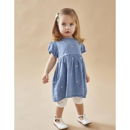 Set robe denim à pois + legging BLEU 1 - vertbaudet enfant 