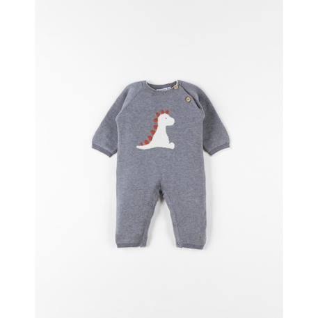 Combinaison Stegi en tricot chiné GRIS 1 - vertbaudet enfant 