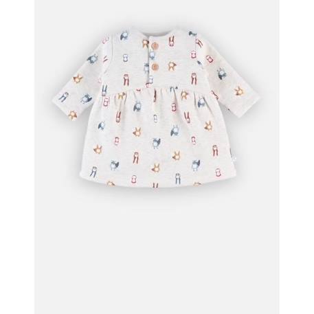 Robe à imprimé animalier en Sweatoloudoux® BLANC 3 - vertbaudet enfant 