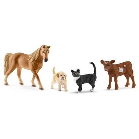 Kit de base Farm world - Coffret de 5 Pièces avec Chiens et Chiots Mignons - Ensemble Chien avec Bulldog Français, Jack Russell, MARRON 3 - vertbaudet enfant 