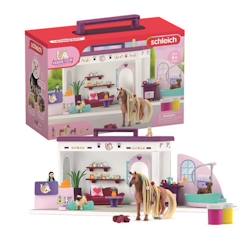 Jouet-Salon pour Animaux de Compagnie 66 Pièces - Coffret de Jouets avec Figurine Cheval, Soigneur, Chiots et Accessoires pour Enfants