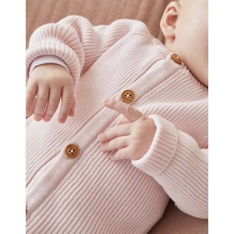 Cardigan en tricot boutonné BLANC+BLEU+ROSE 10 - vertbaudet enfant 