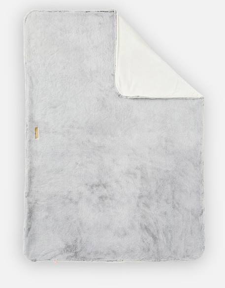 Couverture 100x140 cm en fausse fourrure GRIS 1 - vertbaudet enfant 