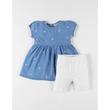 Set robe denim à pois + legging BLEU 3 - vertbaudet enfant 