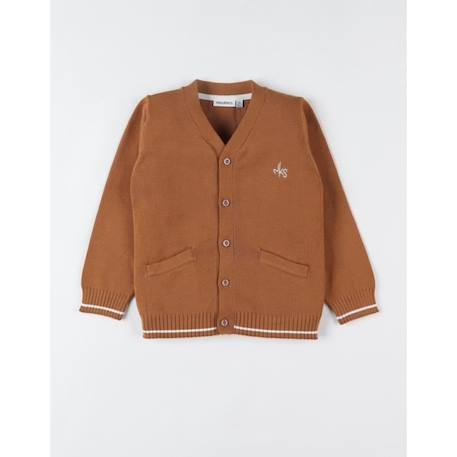 Cardigan en tricot bio MARRON 4 - vertbaudet enfant 