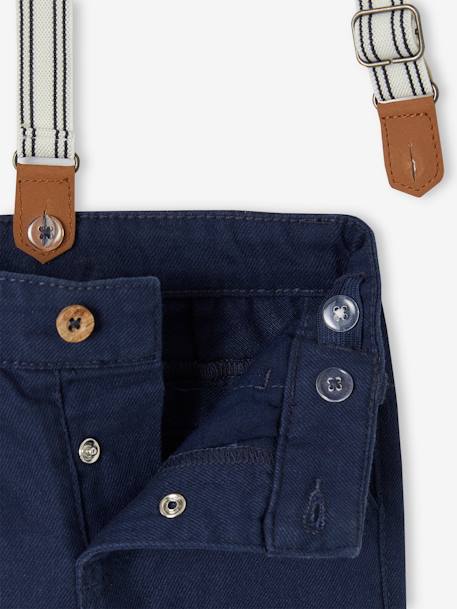 Pantalon à bretelles amovibles bébé marine 6 - vertbaudet enfant 