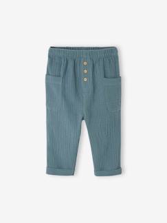 -Pantalon bébé en gaze de coton