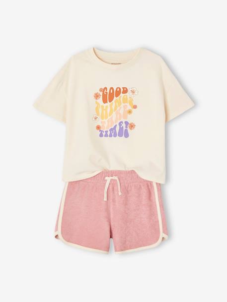 Tee-shirt " flower power" fille  - vertbaudet enfant