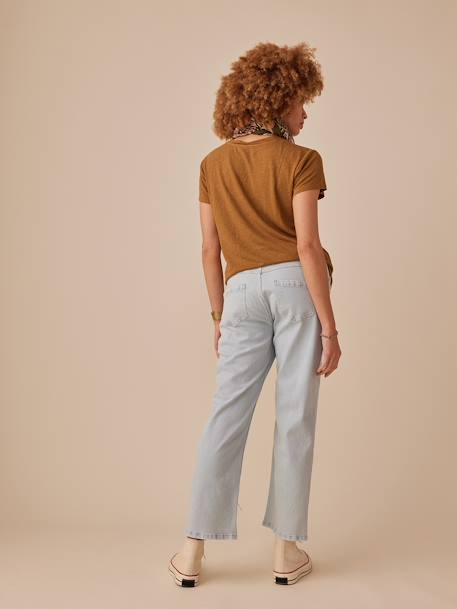 Jean droit grossesse avec bandeau Seamless ENVIE DE FRAISE denim bleached+stone 2 - vertbaudet enfant 