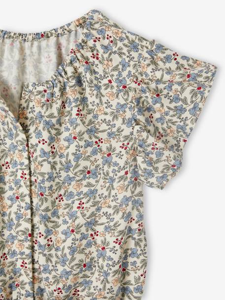 Combi-short fille beige imprimé fleurs roses+blanc imprimé+écru 13 - vertbaudet enfant 