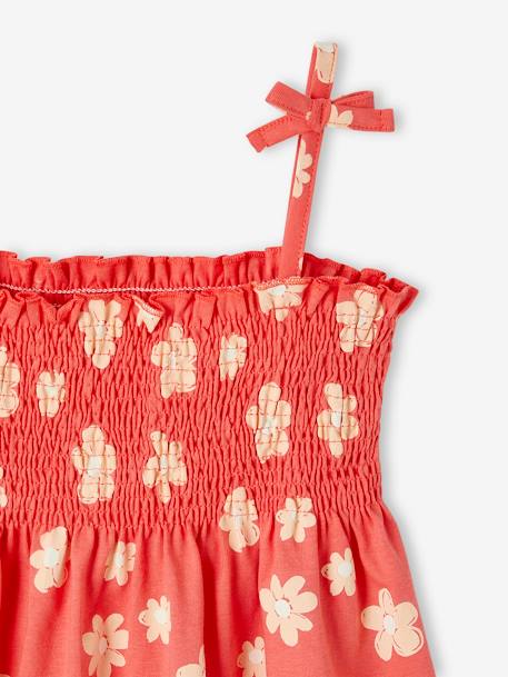 Débardeur à smocks imprimé fille rose pâle+rouge+vert 6 - vertbaudet enfant 