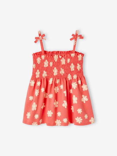 Débardeur à smocks imprimé fille rose pâle+rouge+vert 4 - vertbaudet enfant 