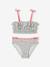 Maillot de bain 2 pièces fille imprimé fleurs vert d'eau 1 - vertbaudet enfant 